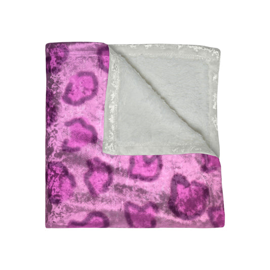 Pink Cheetah Velvet Blanket